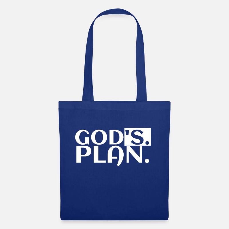 god's plan - Gods Plan | Fun Shirt - Stoffbeutel - Royalblau