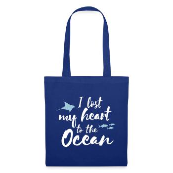 I lost my heart to the ocean - Sac en tissu - bleu royal - Devant