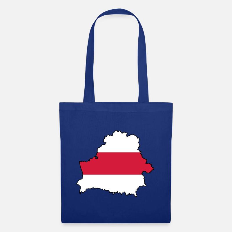 Silhouette de Biélorussie - Sac en tissu - bleu royal