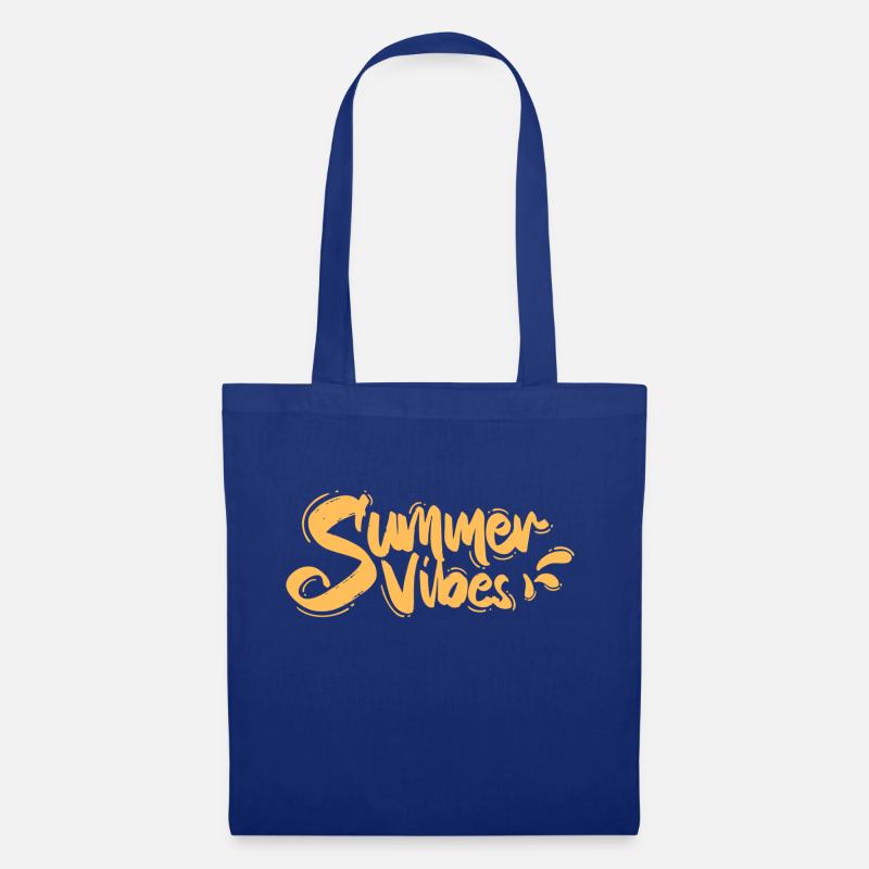 Summer Vibes yellow - Stoffbeutel - Royalblau