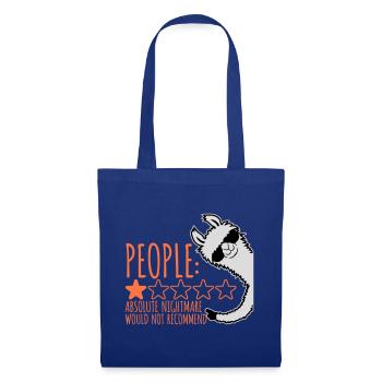People Absolute Nightmare 1 Stern Review Lama Text - Stoffbeutel - Royalblau - Vorne