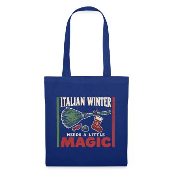 La Befana Italienische Epiphanie Weihnachtshexe - Stoffbeutel - Royalblau - Vorne