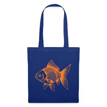 Süßer Goldfisch Comic Haustier Aquarium Geschenk - Stoffbeutel - Royalblau - Vorne