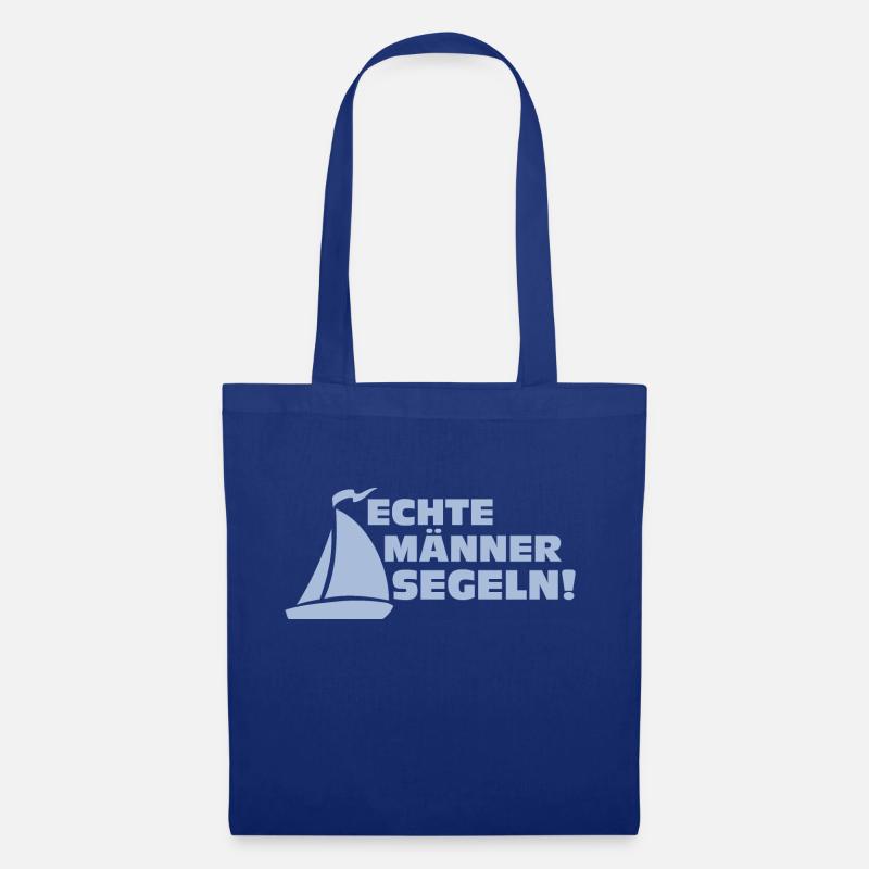 Echte Männer Segeln - Stoffbeutel - Royalblau