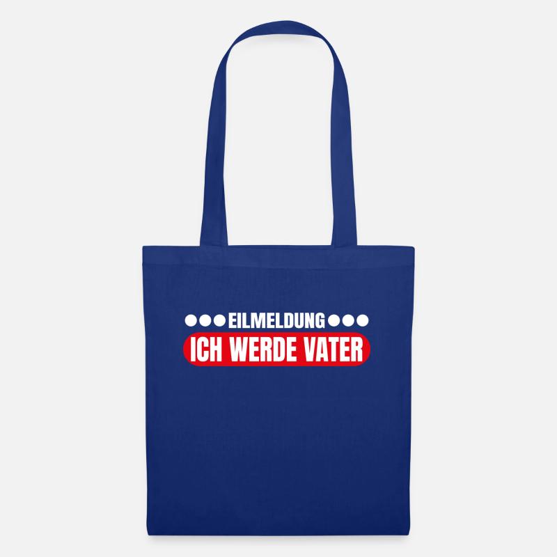 Ich werde Vater - Stoffbeutel - Royalblau