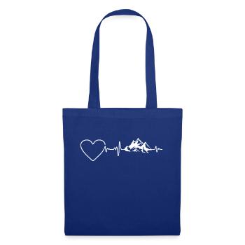 Montagnes Heartbeat 2 - Sac en tissu - bleu royal - Devant