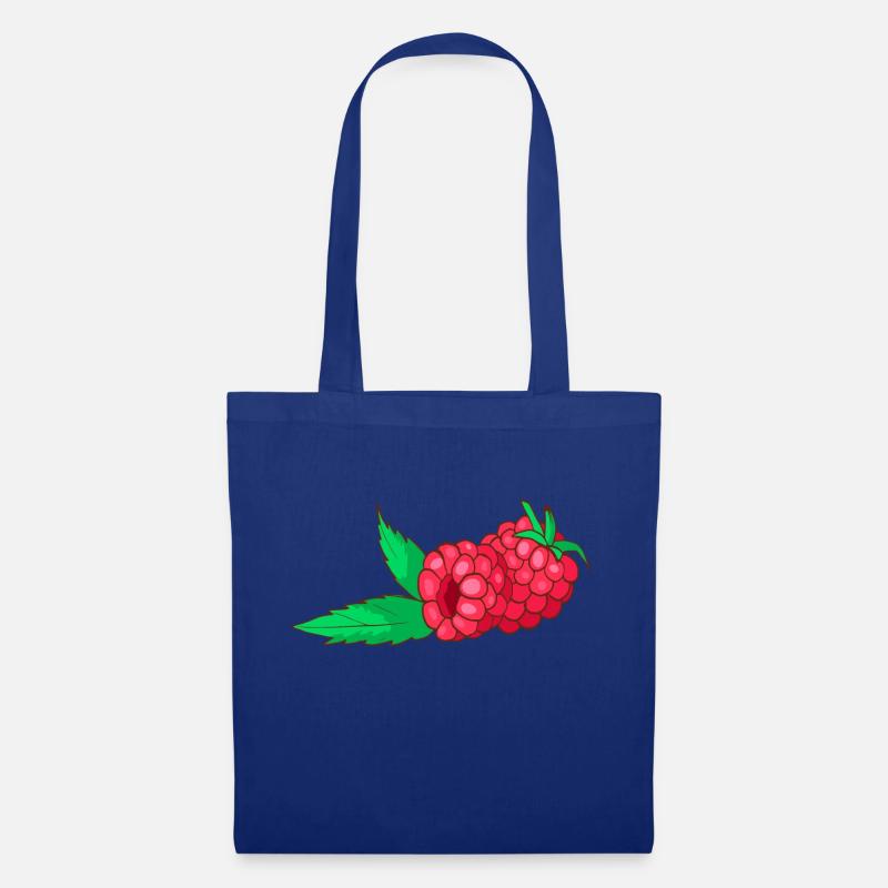 Himbeeren - Stoffbeutel - Royalblau