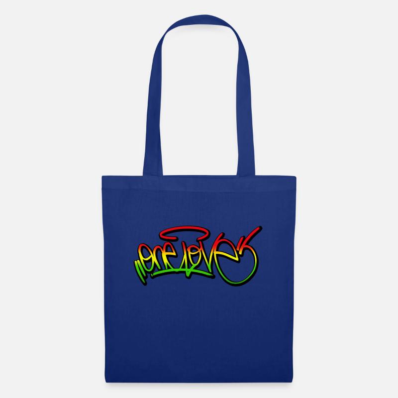 one love graffiti reggae rasta geschenk maske - Stoffbeutel - Royalblau