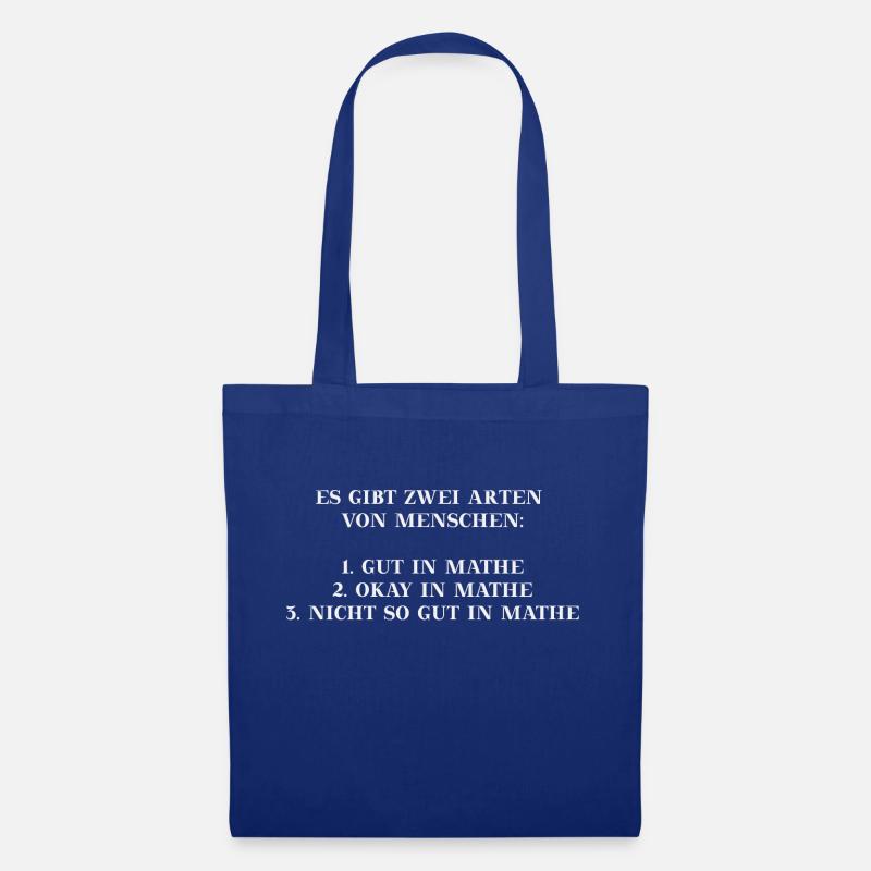 Mathe Mathematik lustig witzig Geschenkidee Humor - Stoffbeutel - Royalblau
