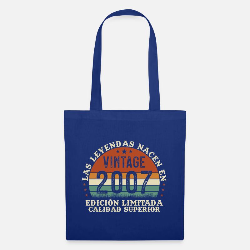 2007 Retro Vintage Geburtstagsgeschenk - Stoffbeutel - Royalblau