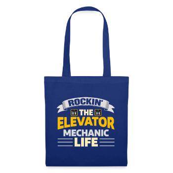 Rockin The Elevator Mechanic Life Aufzugsmonteur - Stoffbeutel - Royalblau - Vorne