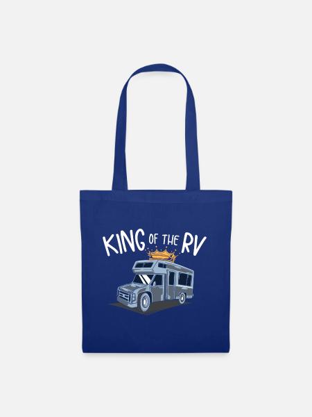 König des RV - König des Camper - Stoffbeutel - Royalblau