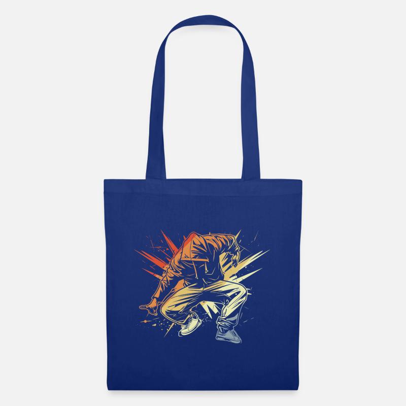 Breakdancer dessinant vintage - Sac en tissu - bleu royal