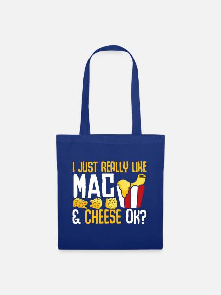 Makkaroni und Käse Mac and Cheese - Stoffbeutel - Royalblau