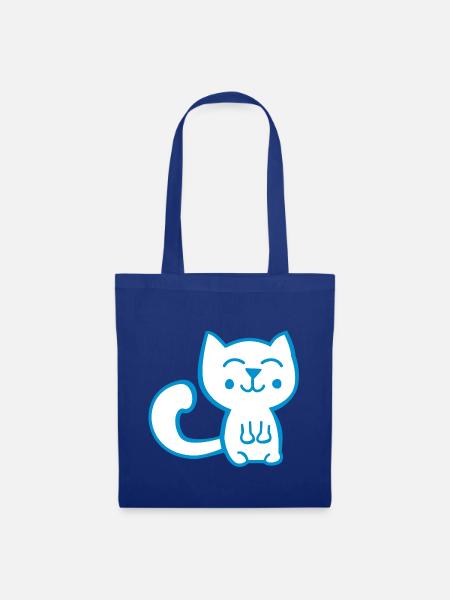 little kitty - Stoffbeutel - Royalblau