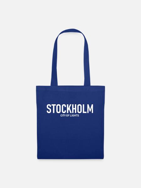Stockholm - City of Lights -Schweden - Sweden - Stoffbeutel - Royalblau