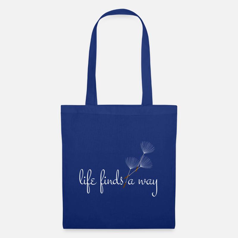 Life finds a way - Pusteblume - Stoffbeutel - Royalblau