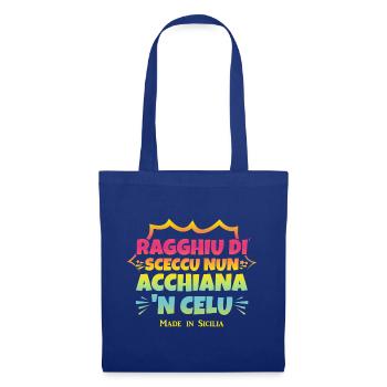 Sicily t-shirt t-shirt Sicilian proverb - Tote Bag - royal blue - Front
