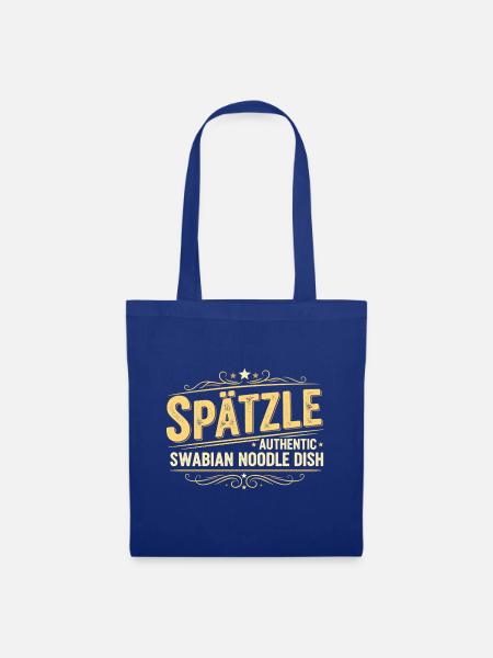Spätzle Authentisches Swabian Nudel Gericht Design - Stoffbeutel - Royalblau