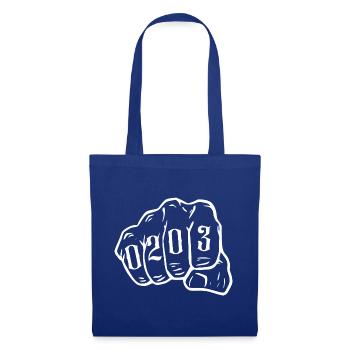 Duisburg Design mit Vorwahl 0203 Ruhrpott Tasche - Stoffbeutel - Royalblau - Vorne