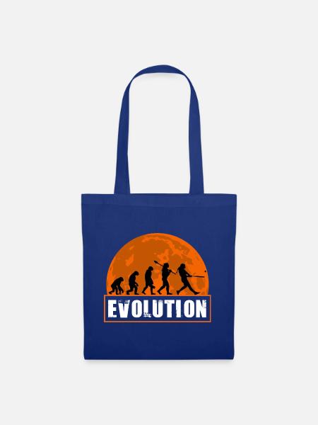 Baseball-Softball-Evolution Lustige Spieler-Geschenkkunst - Stoffbeutel - Royalblau