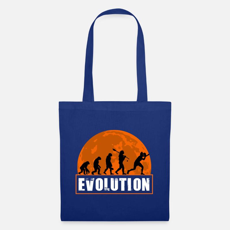 Table Tennis Evolution Ping Pong Player Art - Tote Bag - royal blue