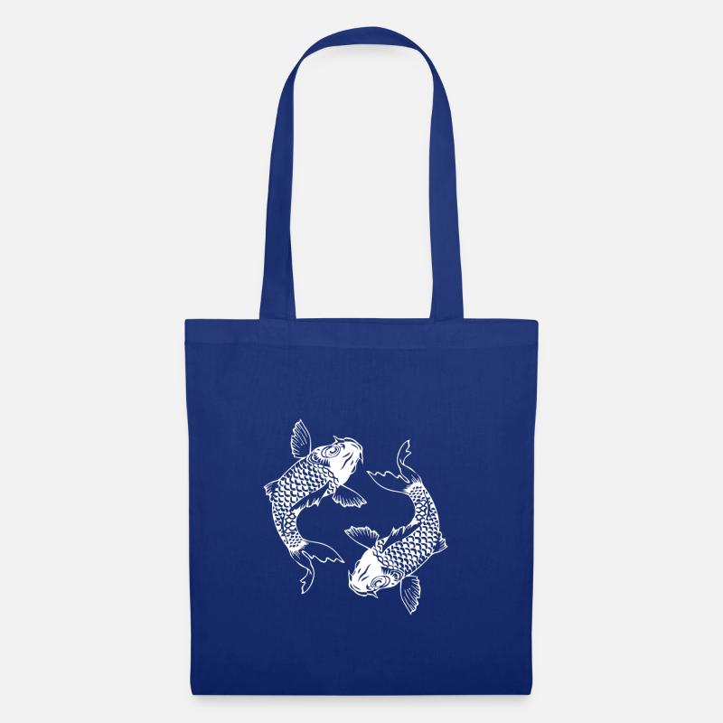 Karpfen Koi White - Stoffbeutel - Royalblau