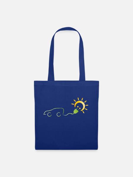 electric car solar energy - Tote Bag - royal blue