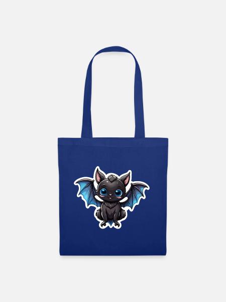 Fledermaus Niedlich Illustration - Stoffbeutel - Royalblau