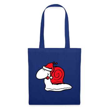 Snail Santa Claus Christmas Hat Gift - Tote Bag - royal blue - Front