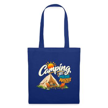 Camping ist meine Auszeit - Stoffbeutel - Royalblau - Vorne
