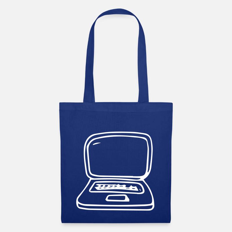 Laptop,Computer,Anzeige,Internet,digital,tragbar - Stoffbeutel - Royalblau