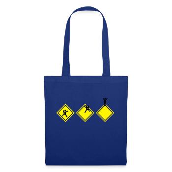 climbing roadsigns - Tote Bag - royal blue - Front