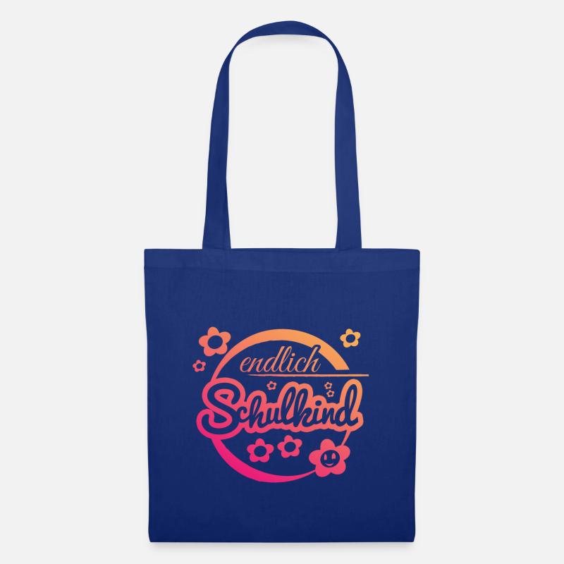 Endlich Schulkind - Stoffbeutel - Royalblau