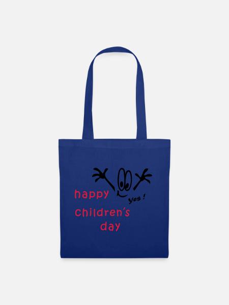 Kindertag, Childrens Day - Stoffbeutel - Royalblau