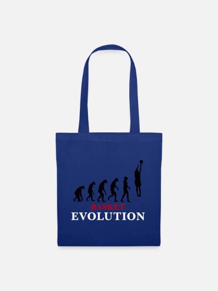 Basket Evolution Sport und Humor 3c - Stoffbeutel - Royalblau