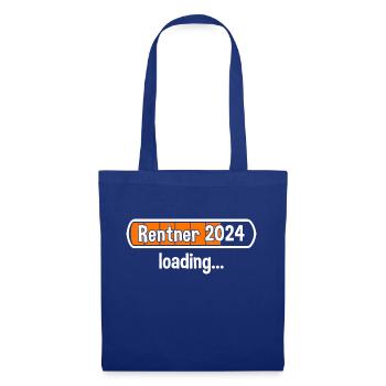 Rentner 2024 Loading... Rente 2024 - Stoffbeutel - Royalblau - Vorne