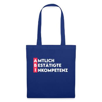Abitur Abiturient Abifeier Abi - Stoffbeutel - Royalblau - Vorne