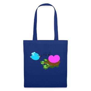 Chant de cœur - Sac en tissu - bleu royal - Devant