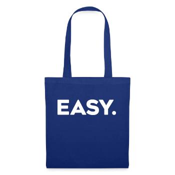 easy - einfach gelassen die Dinge angehen - Stoffbeutel - Royalblau - Vorne