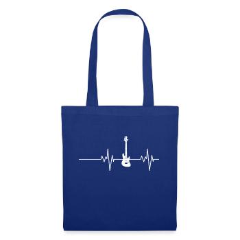 Heartbeat Bass guitar heartbeat Electric Guitar - Tote Bag - royal blue - Front