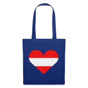 Austria heart flag - Tote Bag - royal blue - Front