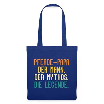 Reiten Papa Vater Pferdeliebhaber Reiterhof Pferde - Stoffbeutel - Royalblau - Vorne