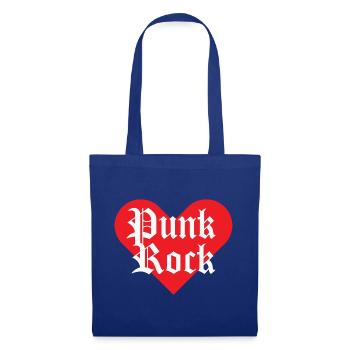Punk Rock Herz - Stoffbeutel - Royalblau - Vorne