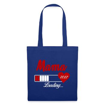 Mama Loading 2027 Herz - Stoffbeutel - Royalblau - Vorne