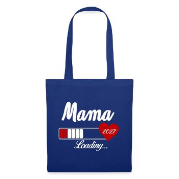 Mama Loading 2027 Herz - Stoffbeutel - Royalblau - Vorne