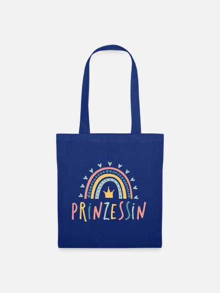Prinzessin - Regenbogen - Stoffbeutel - Royalblau