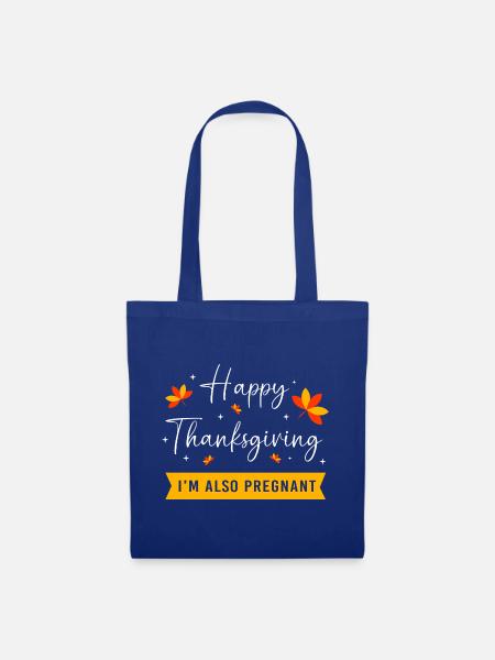 Thanksgiving Gender Reveal Werdende Mutter - Stoffbeutel - Royalblau