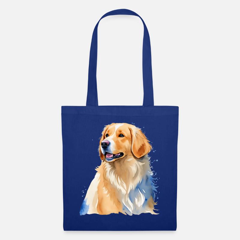 Golden Retriever - Stoffbeutel - Royalblau