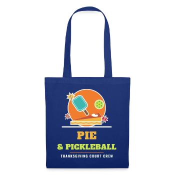 Pie and Pickleball Lustiges Thanksgiving-Pickleball - Stoffbeutel - Royalblau - Vorne